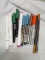 Qty 11 Brush Tip Opaque Coloring Markers/ Permanent Markers/ Dual Tip Art