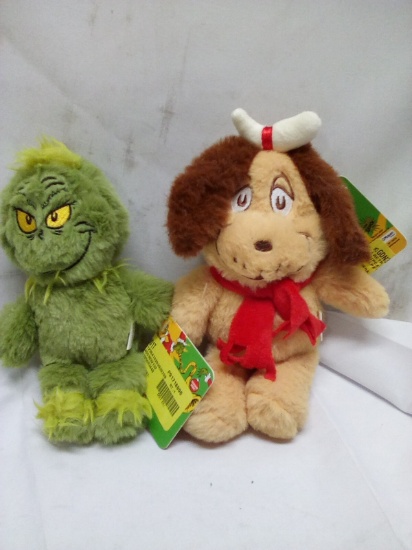 Qty 2 Grinch Dog Plush Toys