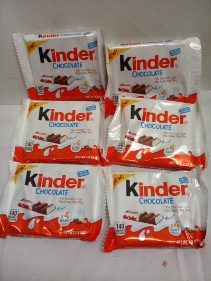 Qty 6 Kinder Chocolate 1.8oz