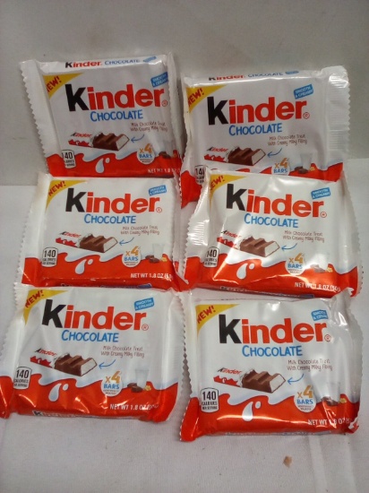 Qty 6 Kinder Chocolate 1.8oz
