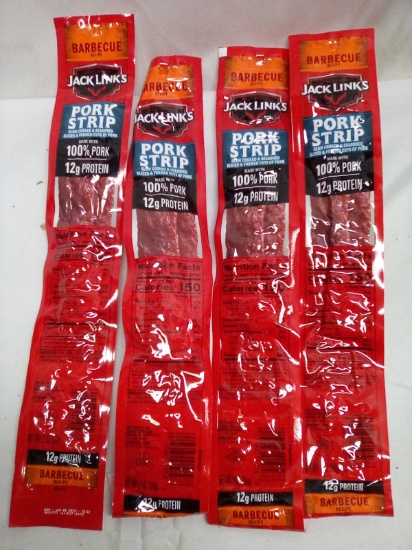Qty 4 Jack Links Barbecue Pork Strip 2oz