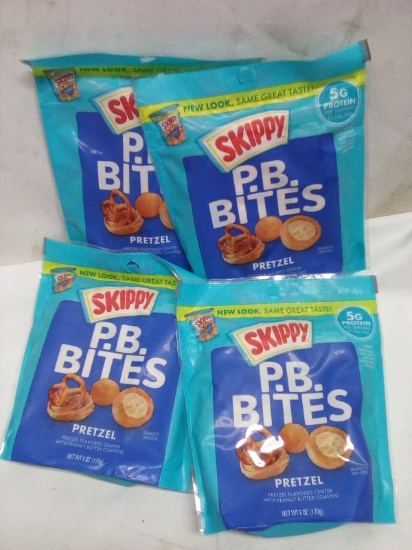 Qty 4 Skippy PB Bites Pretzel 6oz