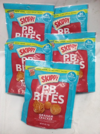 Qty 5 Skippy PB Bites Graham Cracker 6oz