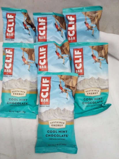 Qty 7 Cliff Bar Cool Mint Chocolate