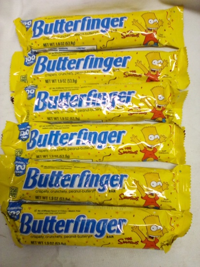 Qty 6 Butterfinger Candy Bars