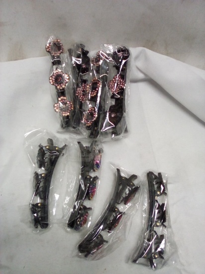 Qty 8 Sparkling Hair Clips