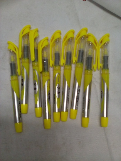 Qty 9 Pentel 24/7 Yellow Highlighter