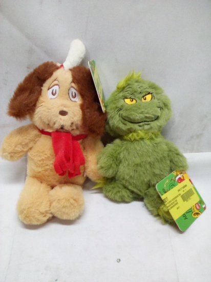 Qty 2 Grinch Dog Plush Toys