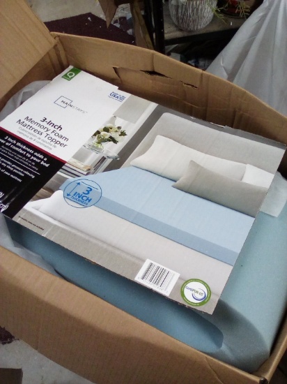 3” Queen Size Mainstays Memory Foam Mattress Topper