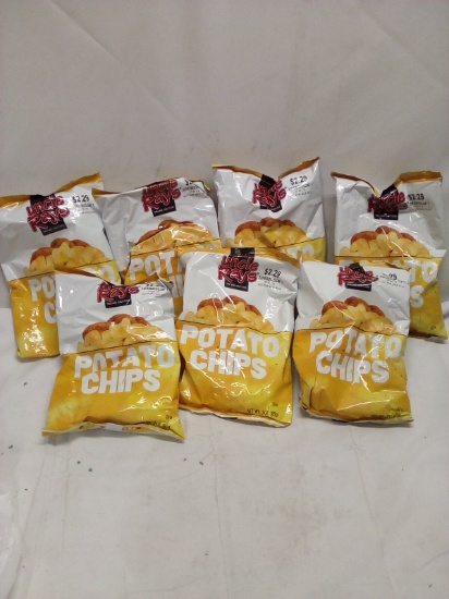 Lot of 7 Uncle Rays 3oz Bags of Regular Potato Chips