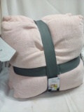 Pair of 18”x18” Mainstays Light Pink Chenille Throw Pillows