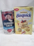 Quaker Oats quick 1 Minute Oats/ Original Bisquick Pancake & Baking Mix