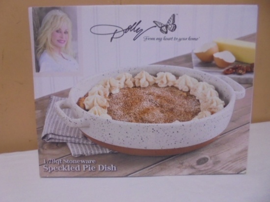 Dolly 1.79qt Stoneware Speckled Pie Dish
