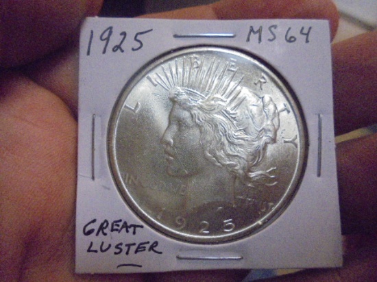 1925 Silver Peace Dollar