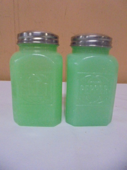Set of Jadeite Salt & Pepper Shakers