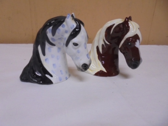 Set of Horse Head Salt & Pepper Shakers