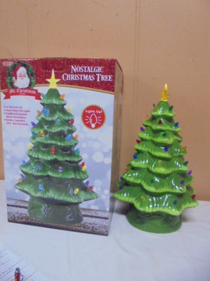 Mr. Christmas/6in Ceramic Light Christmas Tree