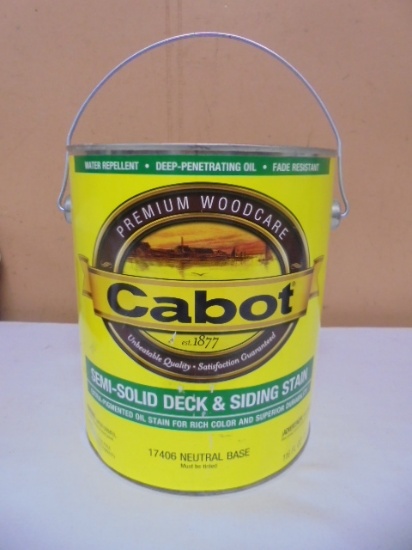 Brand New Gallon of Cabot Neutral Base Semi-Solid Deck & Siding Stain