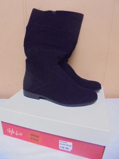 Brand New Pair of Ladies Style & Co Wide Calf Boots