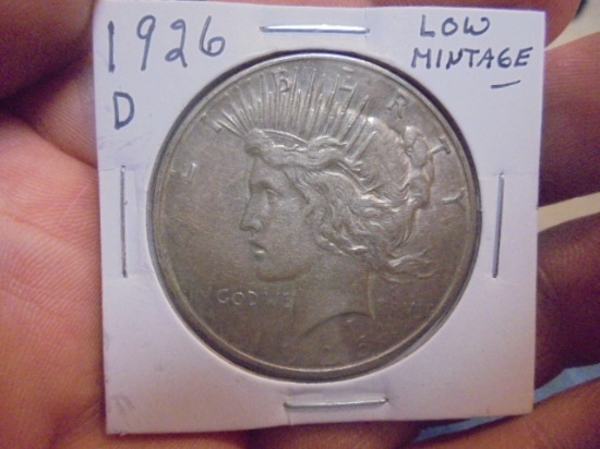 1926 D Mint Silver Peace Dollar