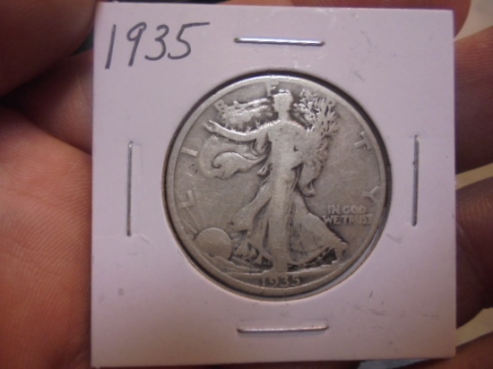 1935 Silver Walking Liberty Half Dollar