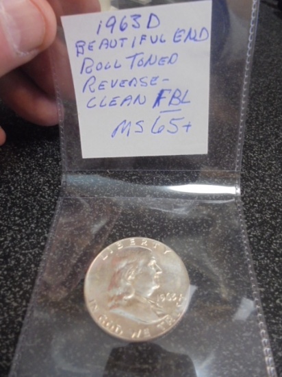 1963 D Mint Silver Franklin Half Dollar