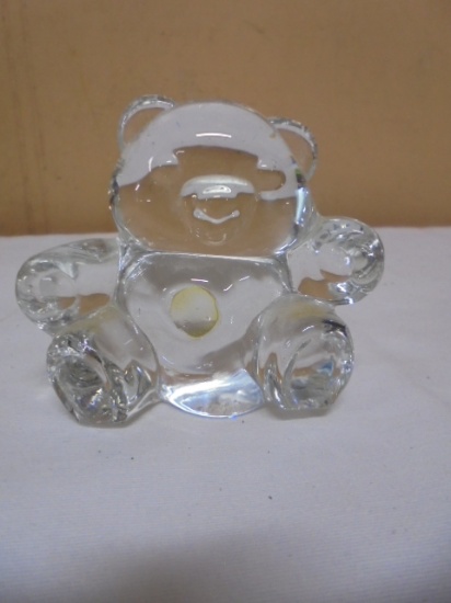 Vintage Art Glass Bear Paperweight