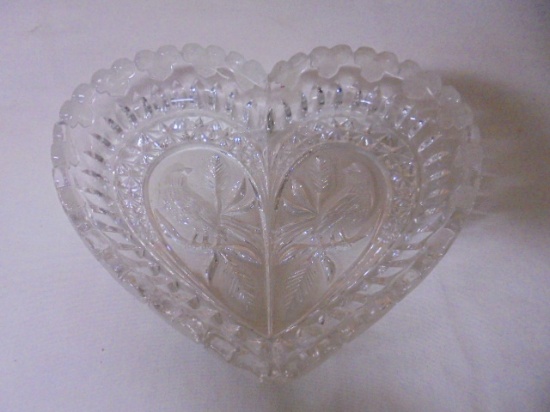 Beautiful Lead Crystal Heart Shaped Bowl