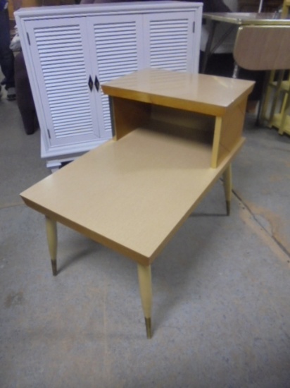 Vintage MCM Step End Table
