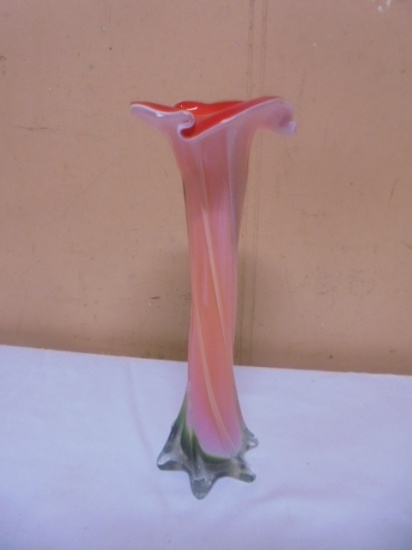 Beautiful Art Glass Tulip Vase