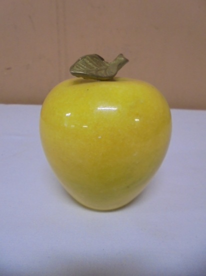 Solid Marble Apple Paperweight