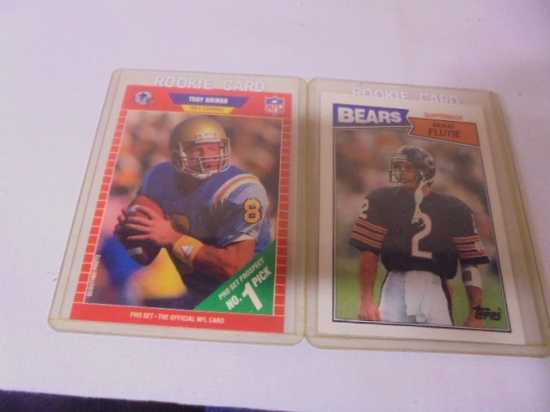 Proset Troy Aikman Rookie Card & Topps Doug Flutie Rookie Cards