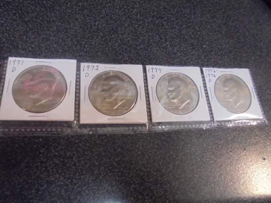 1971 D-1972 D-1974 D-1976 D Eisenhower Dollars