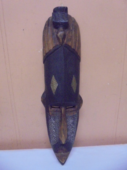 Hand Carved Traditional African Mask From Ghana