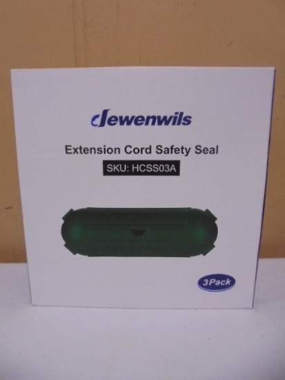 3 Pack of Brand New Extention Cord Safety Seals