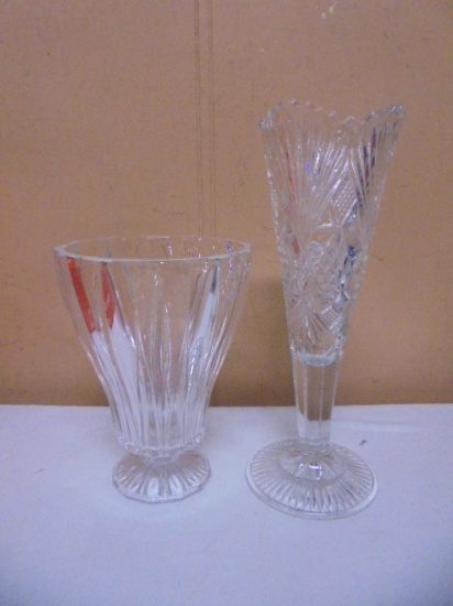 2 Beautiful Crystal Vases