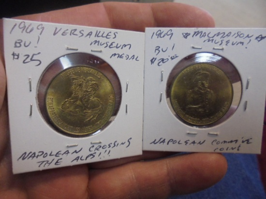 (2) 1969 Napolean Museum Medals