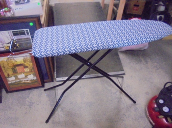 Like New Ironing Board w/ Cover & Iron Holder