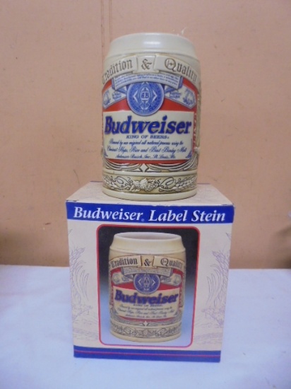 Budweiser Label Stein