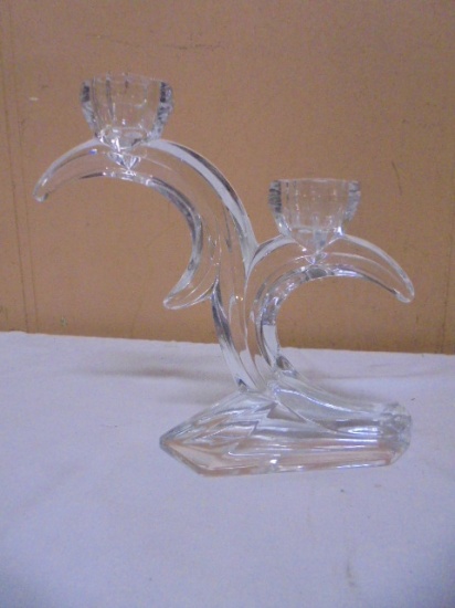 Beautiful Lead Crystal Double Candle Holder