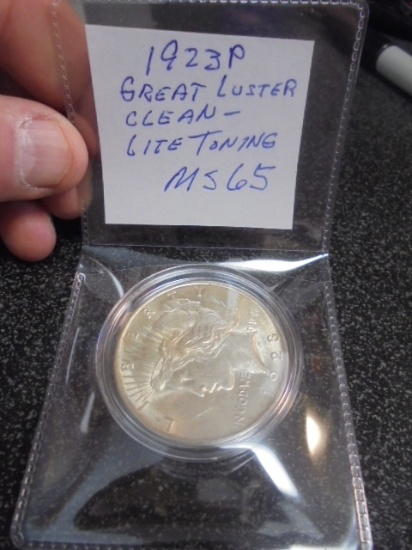 1923 P Mint Silver Peace Dollar