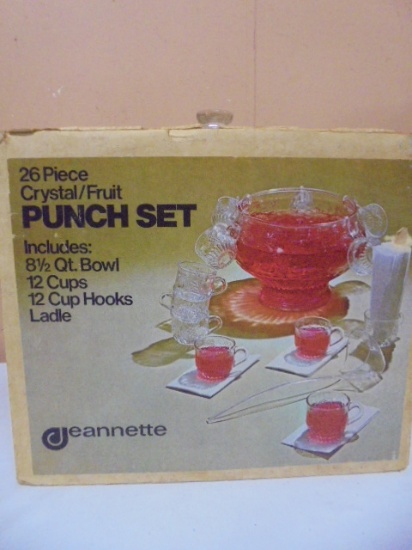 Vintage Jeanette Crystal Punch Set