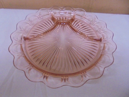 Pink Depression "Old Colony" Anchor Hocking Relish Tray
