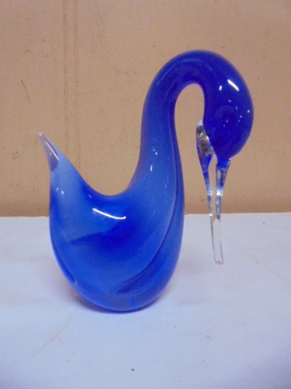 Beautiful Murano Style Art Glass Swan Figurine