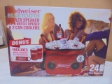 Budweiser Bluetooth Cooler Speaker w/ Bottle Opener & 2 Can Cooler