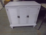 Solid Wood Painted MCM Cabinet