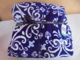Brand New Vera Bradley Steel Blue Medallion Oversized Throw