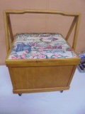 Wooden Padded Top Sewing Box