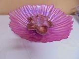 Beautiful Large Pink Art Glass Bowl