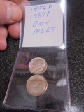 1956 P & 1957 P Silver Roosevelt Dimes